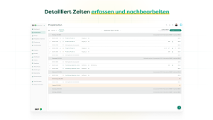 Projektübersicht in ZEP